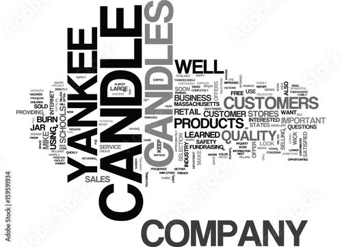 YANKEE CANDLE COMPANY TEXT WORD CLOUD CONCEPT