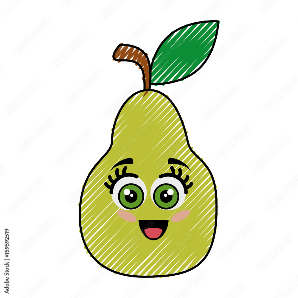 pear funny cartoon icon vector illustration graphic design pear funny cartoon icon vector illustration graphic design