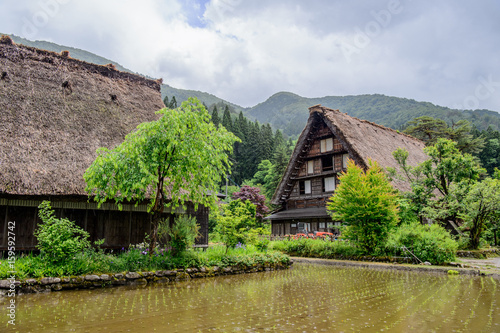 Historic Villages of Shirakawa-go and Gokayama in spring, travel landmark of Japan © RomixImage
