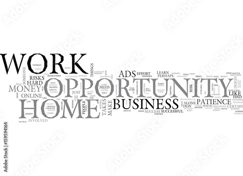 WORK AT HOME OPPORTUNITY TEXT WORD CLOUD CONCEPT