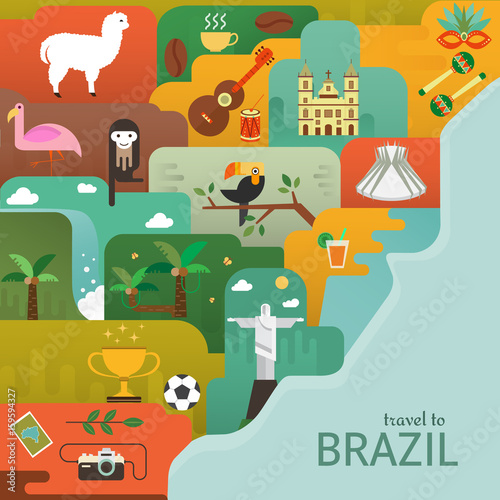 Brazil map concept