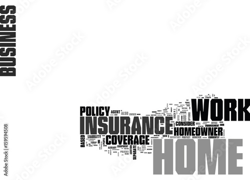 WORK AT HOME INSURANCE TEXT WORD CLOUD CONCEPT