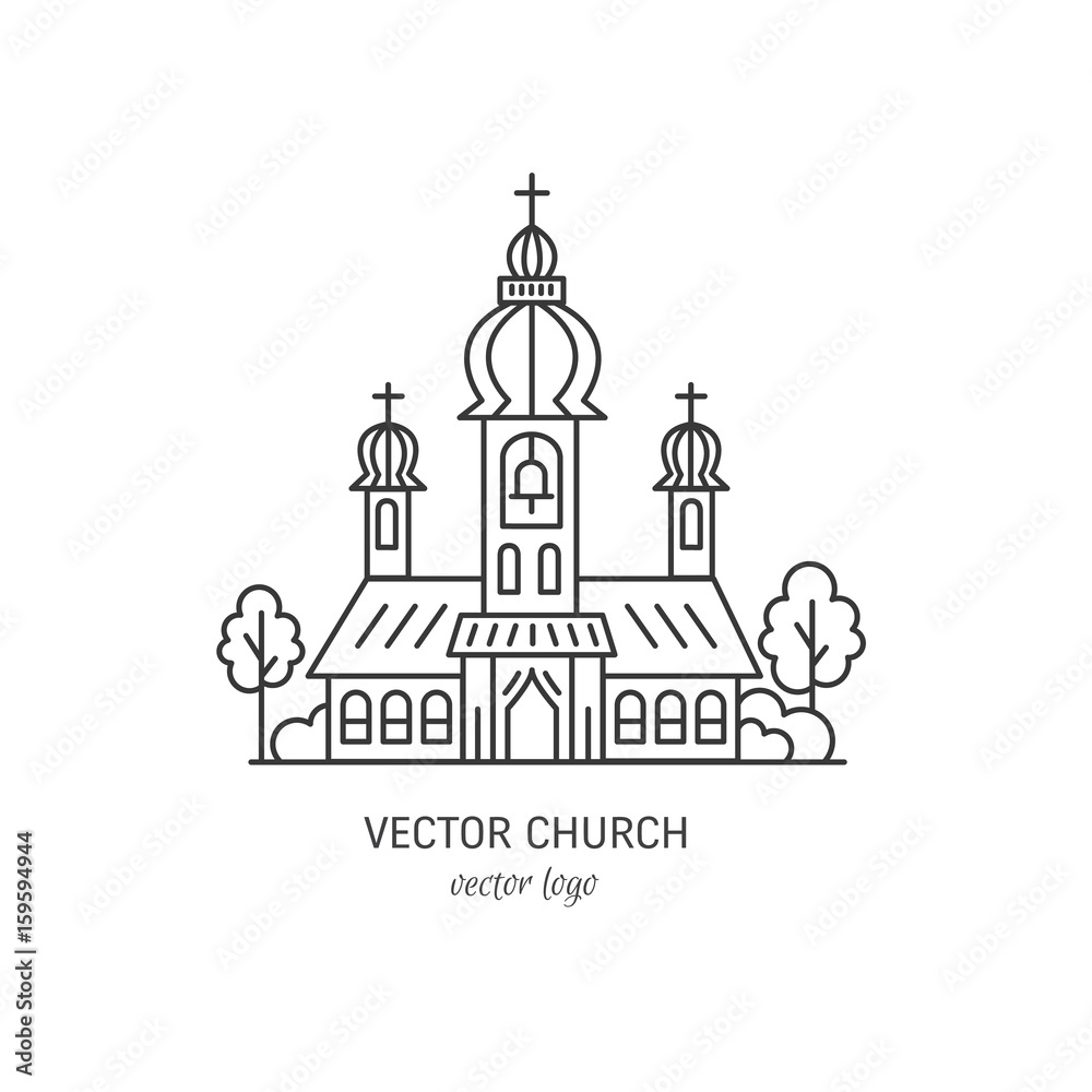 Church in linear style