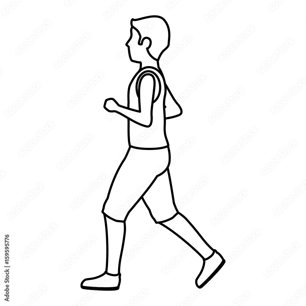 athletic man running character icon vector illustration design athletic man running character icon vector illustration design