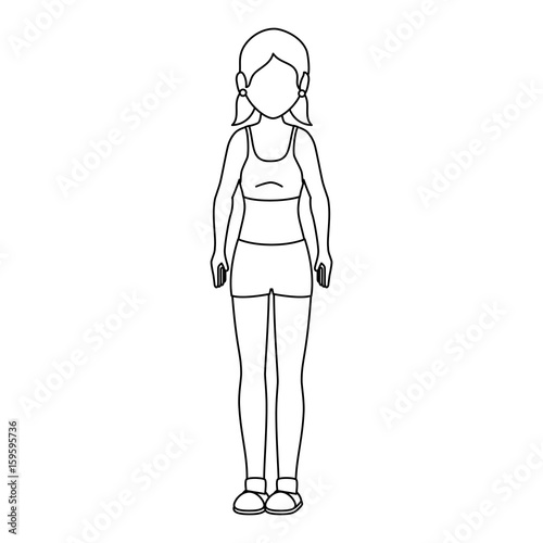 woman with sport wear vector illustration design