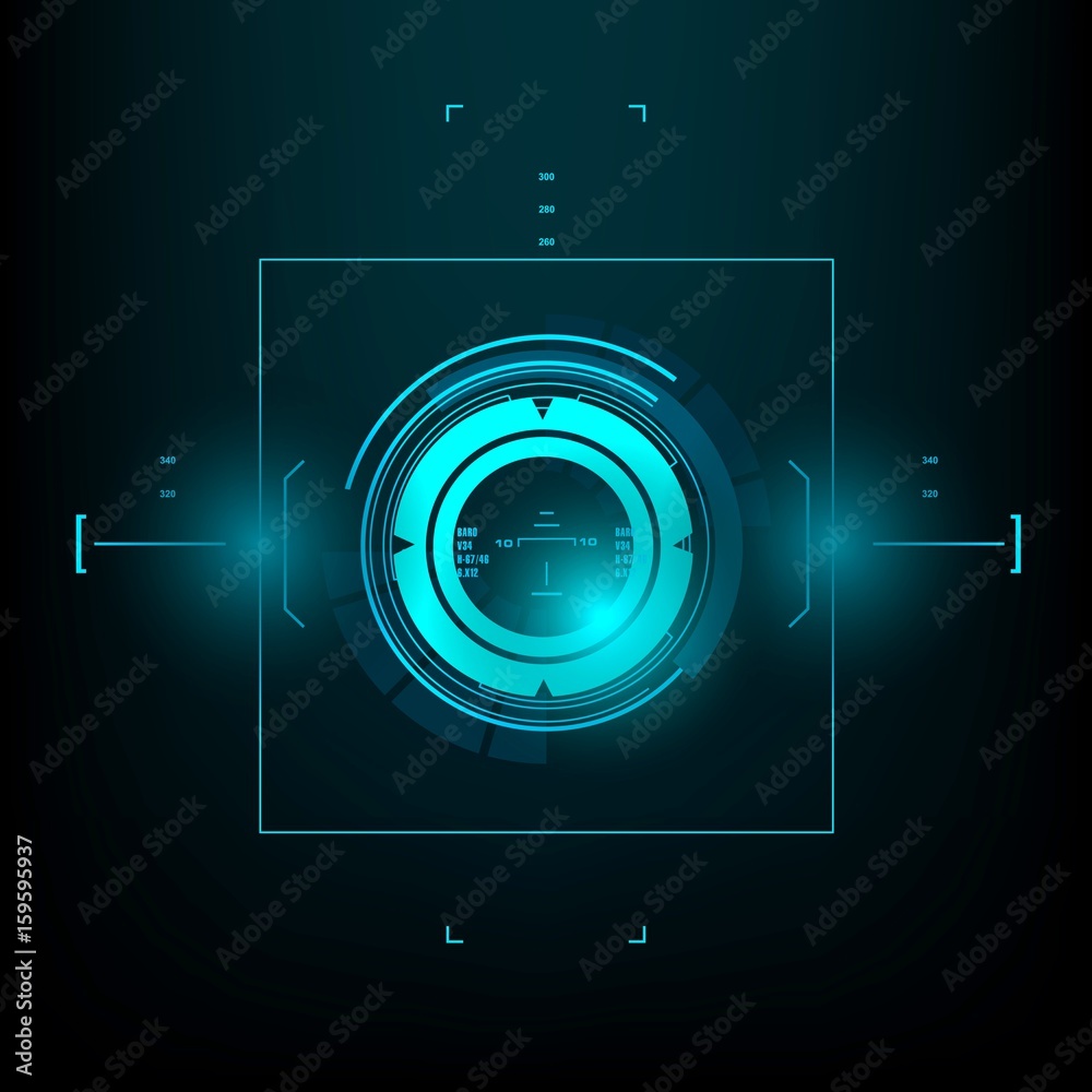 Futuristic virtual graphic touch user interface, HUD Futuristic virtual graphic touch user interface, HUD