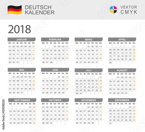 Deutsch kalender 2018