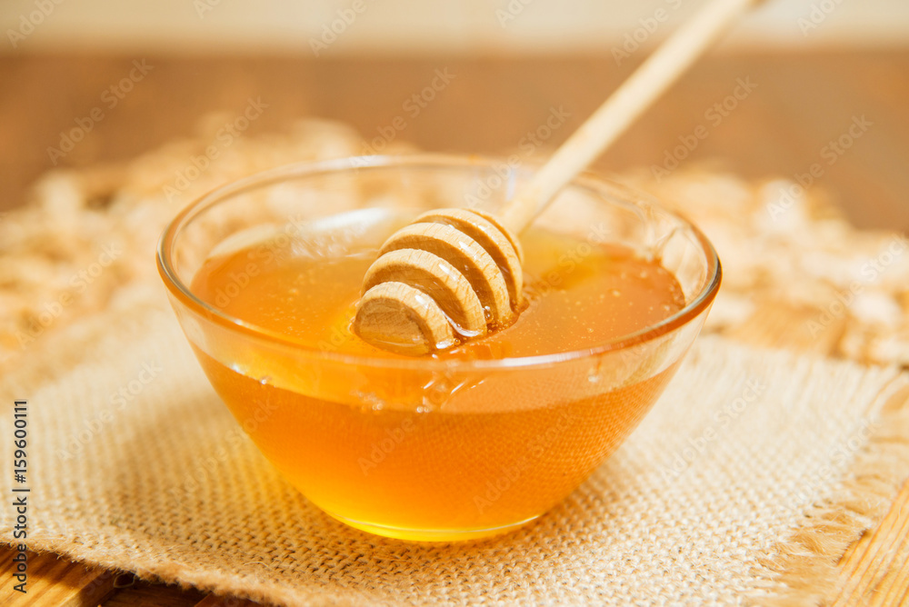 Jar of Honey with Honey Dipper Jar of Honey with Honey Dipper