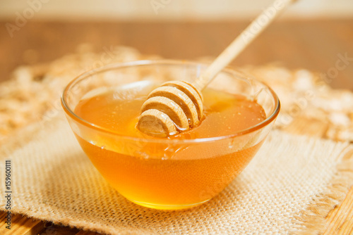 Jar of Honey with Honey Dipper