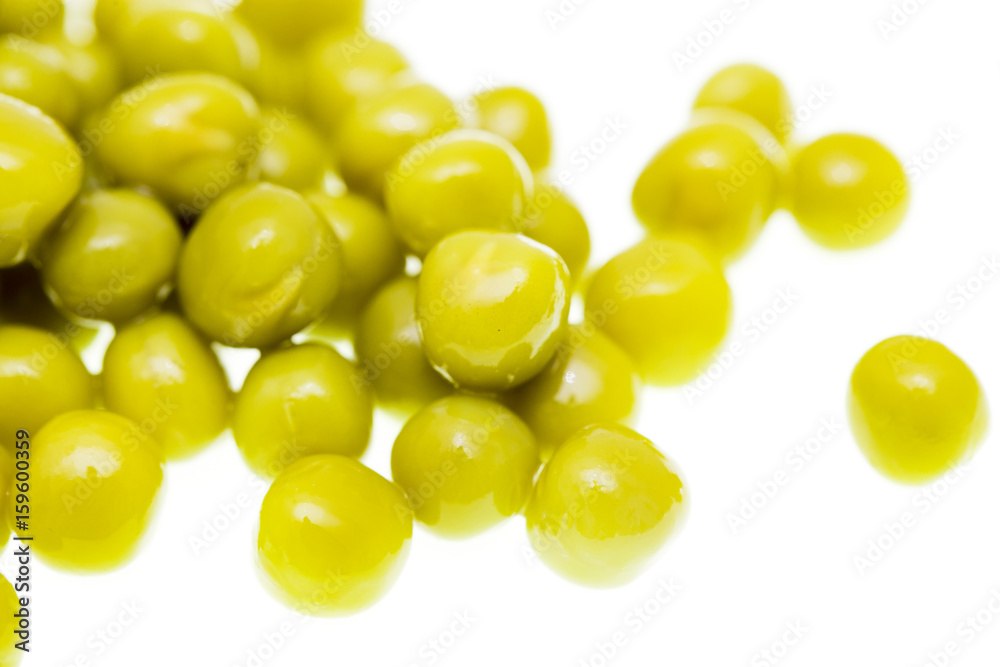 Pickled green peas isolated on white background Pickled green peas isolated on white background