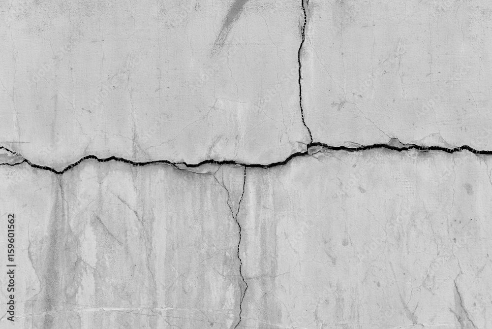 Fototapeta premium Old vintage gray concrete crack wall 