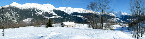 Winter landscape of Dalpe on the Swiss alps © fotoember