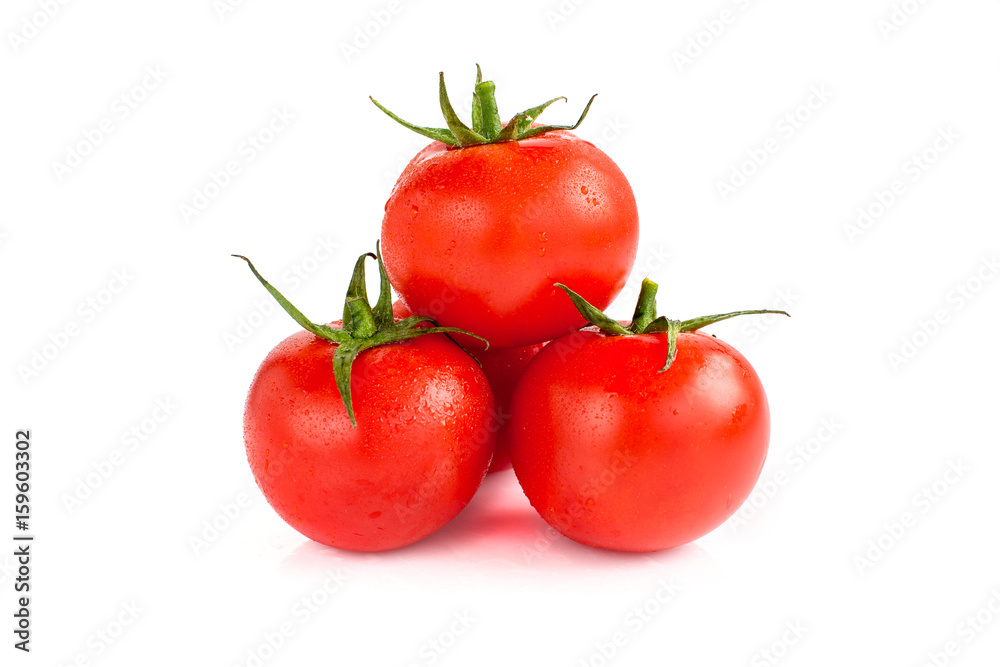 Fresh red tomato isolated on white background Fresh red tomato isolated on white background