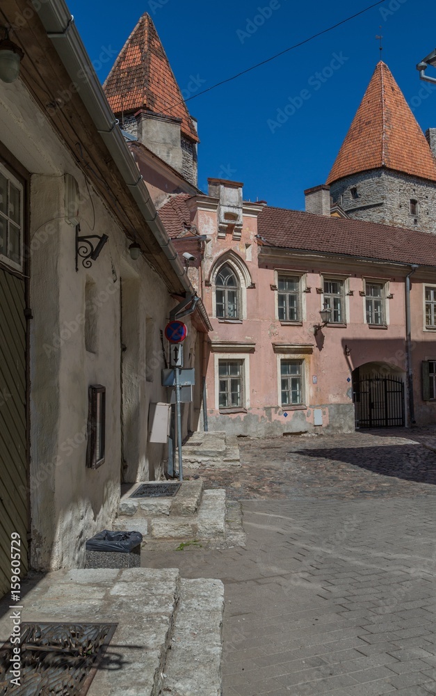Medieval Street In Tallinn City