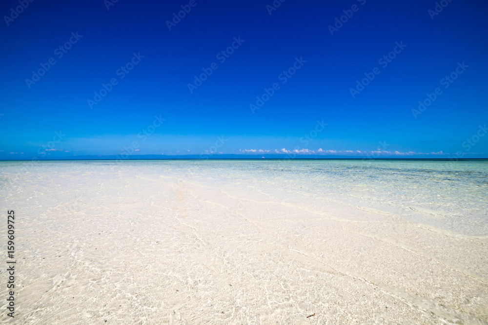 Shallow water in virgin island of Bohol, Philippines