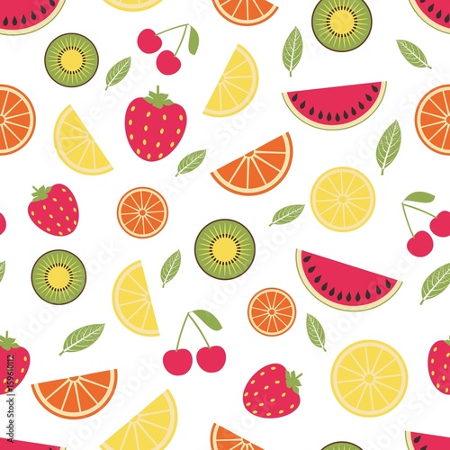 Nahtloser Hintergrund mit Sommer Obst