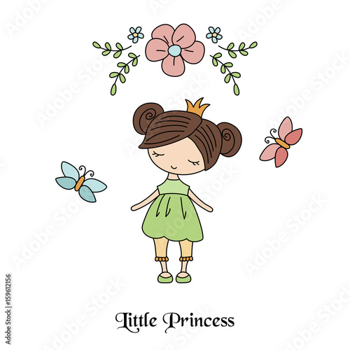 Cartoon princess girl
