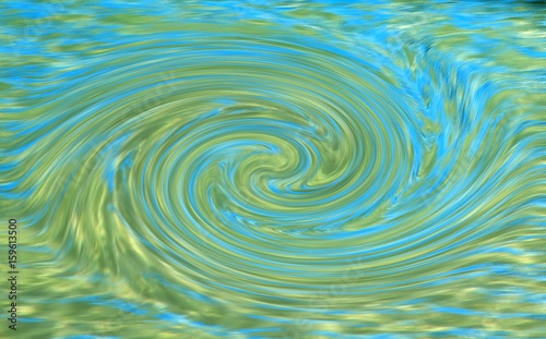 Abstract background of blue swirling water texture generated by the computer