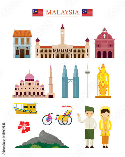 Malaysia Landmarks Architecture Building Object Set