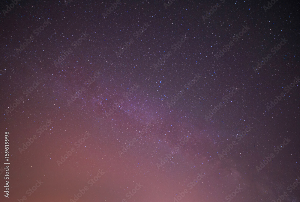 landscape with Milky Way in night sky