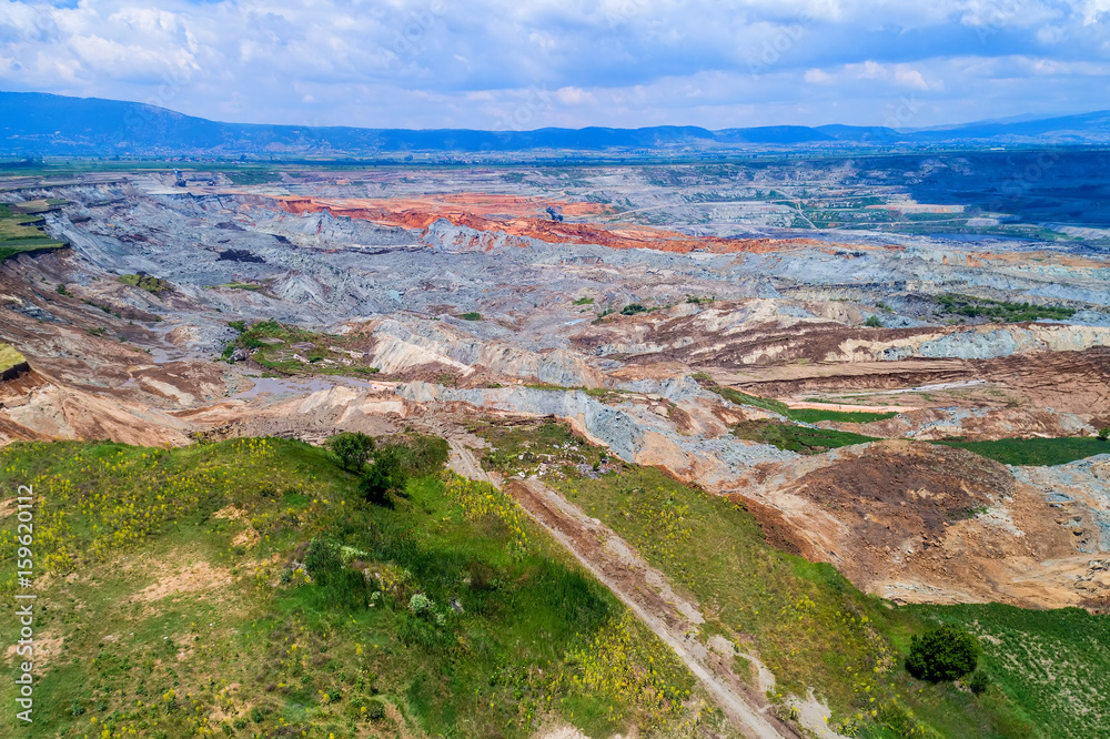 Landslide in lignite mine of Amyntaio, Florina, Greece
