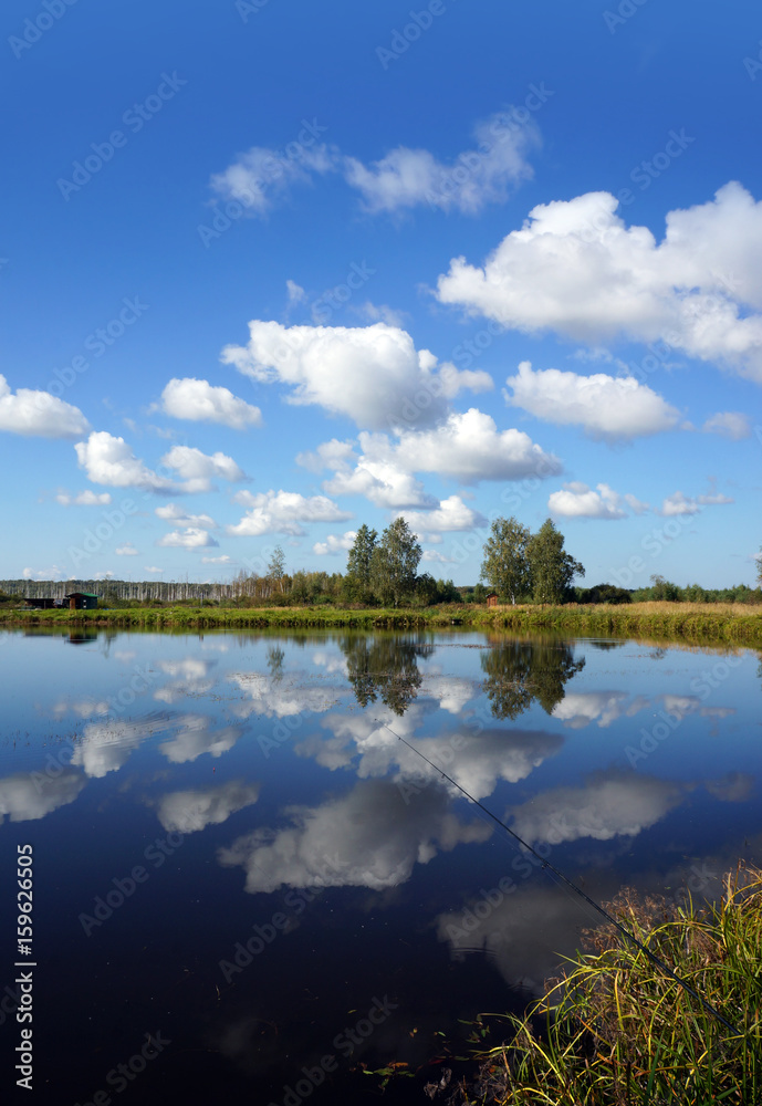 Fototapeta premium Summer landscape, river