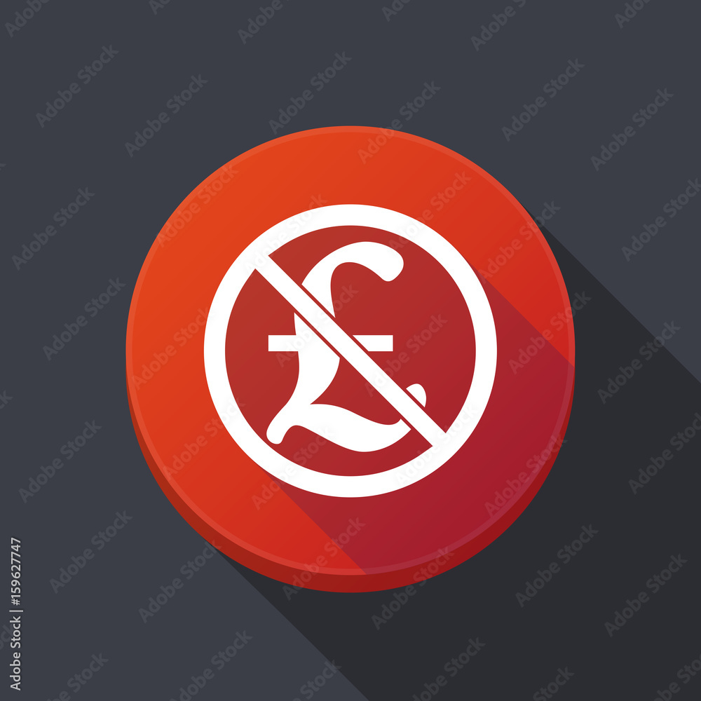 Long shadow button with a pound sign in a not allowed signal Long shadow button with a pound sign in a not allowed signal