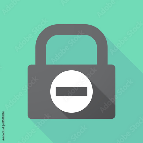 Long shadow lock with  a no trespassing signal