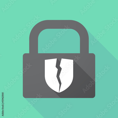 Long shadow lock with  a broken shield