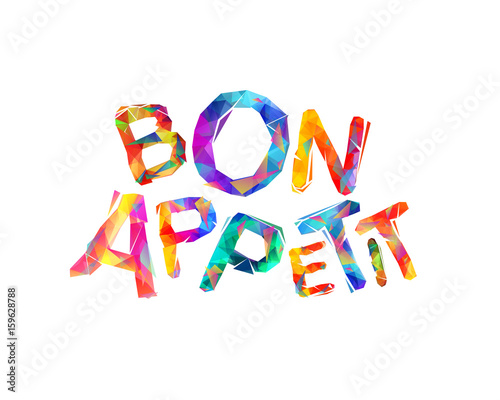 Bon Appetit. Triangular letters