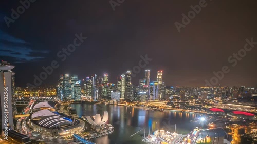 Wallpaper Mural Singapore Time Lapse Of Marina Bay And The New City Skyline. Pan left Torontodigital.ca