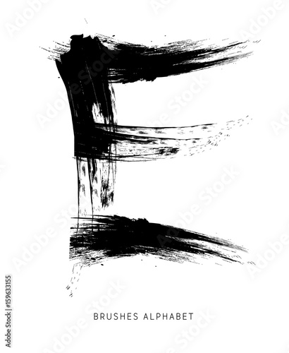 Alfabeto spennellato lettera E