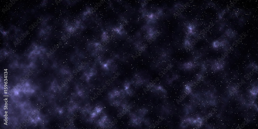 Illustrated nebula and stars in space Illustrated nebula and stars in space