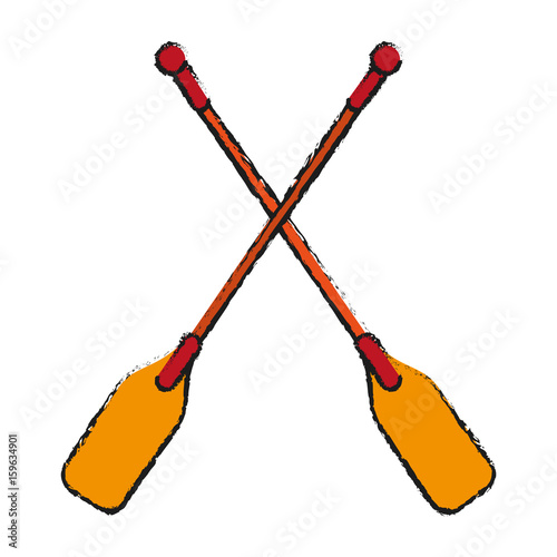 boat oars  icon image vector illustration design 