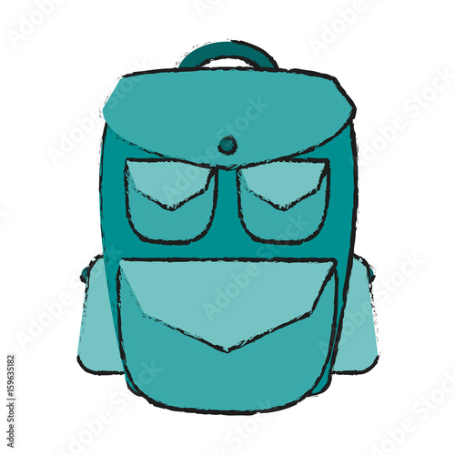 travel backpack icon image vector illustration design 