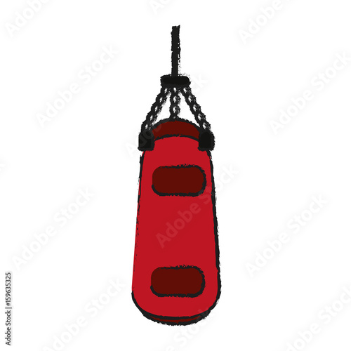 heavy bag boxing icon image vector illustration design 