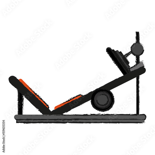 leg press fitness related icon image vector illustration design 