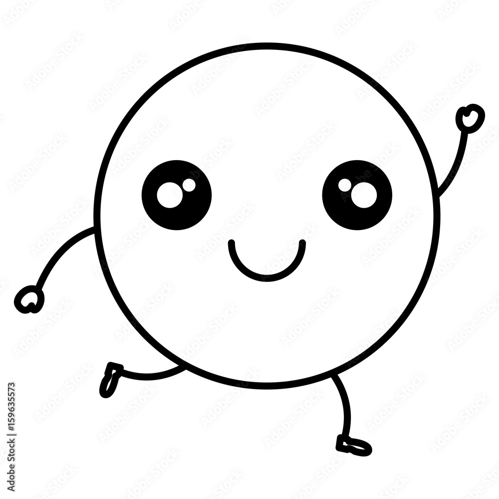 comic kawaii emoticon character vector illustration design