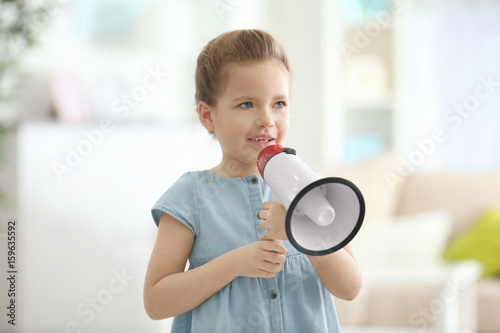 Cute little girl with megap...