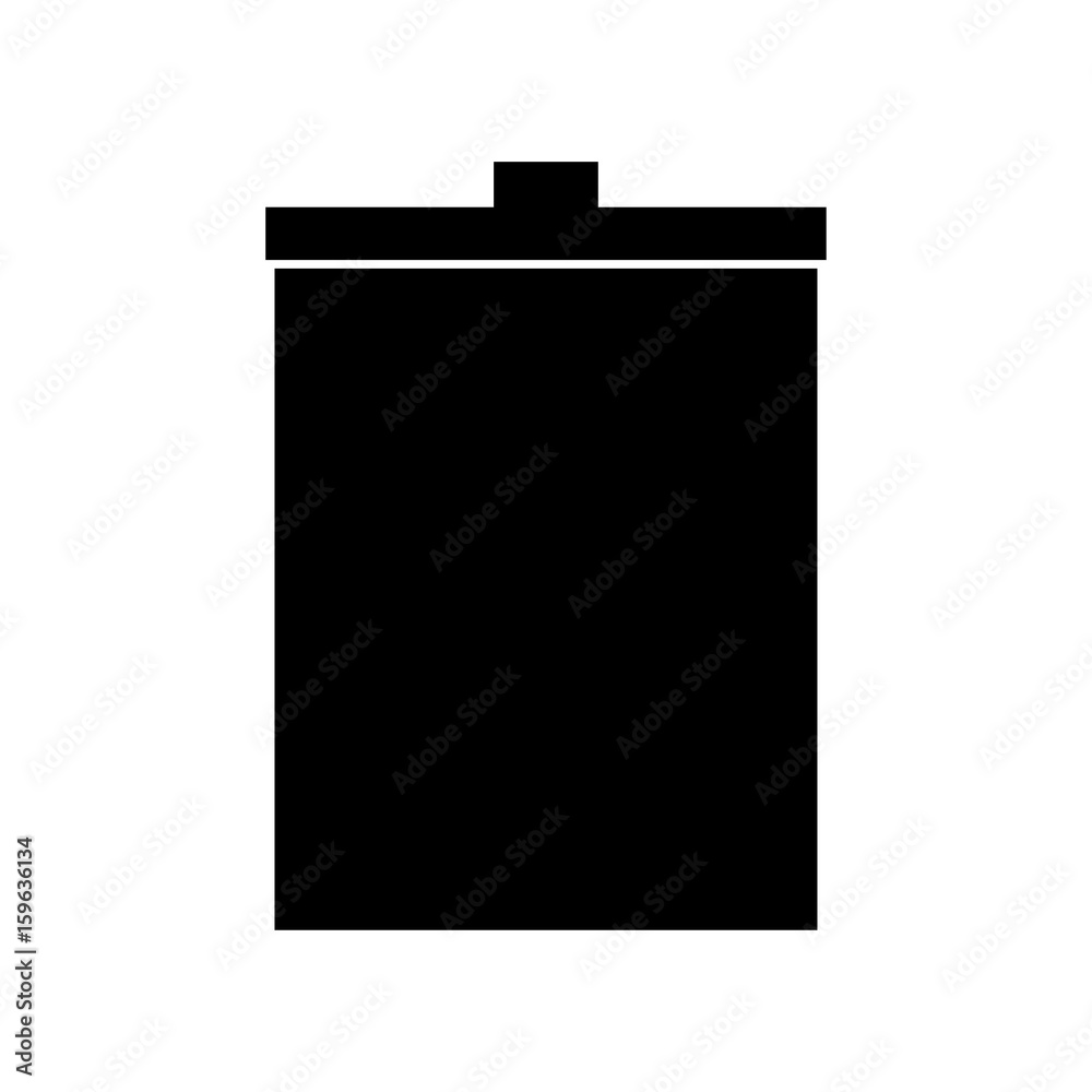 Trash bucket the black color icon . Trash bucket the black color icon .