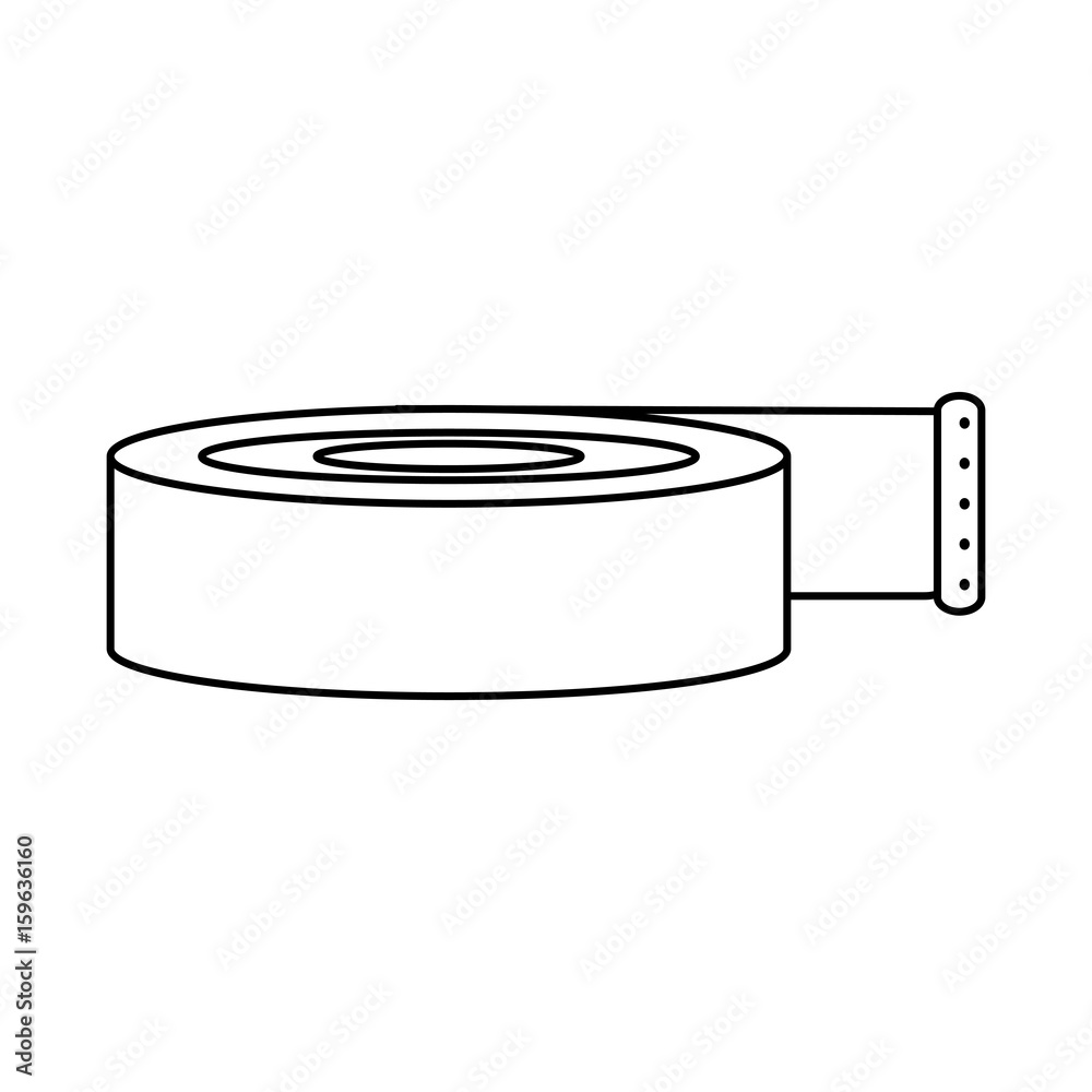 measuring tape icon image vector illustration design single black line measuring tape icon image vector illustration design single black line