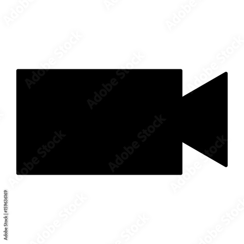 Video camera the black color icon .