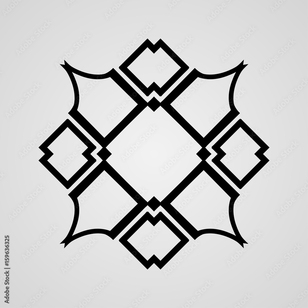 Vector ornamental abstract logo for backgrounds, logos, stickers, labels, tags and other design. Vector ornamental abstract logo for backgrounds, logos, stickers, labels, tags and other design.
