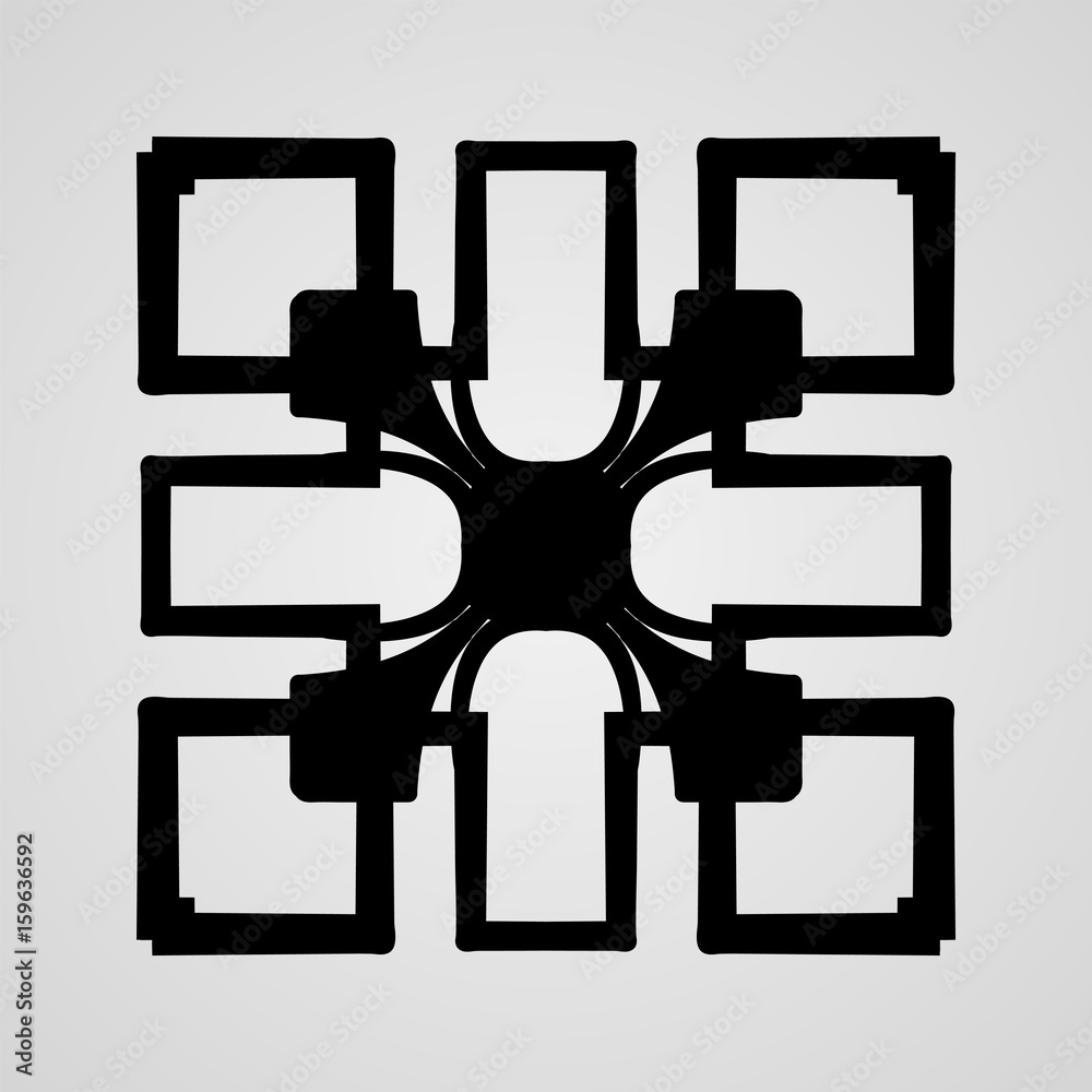 Vector ornamental abstract logo for backgrounds, logos, stickers, labels, tags and other design. Vector ornamental abstract logo for backgrounds, logos, stickers, labels, tags and other design.