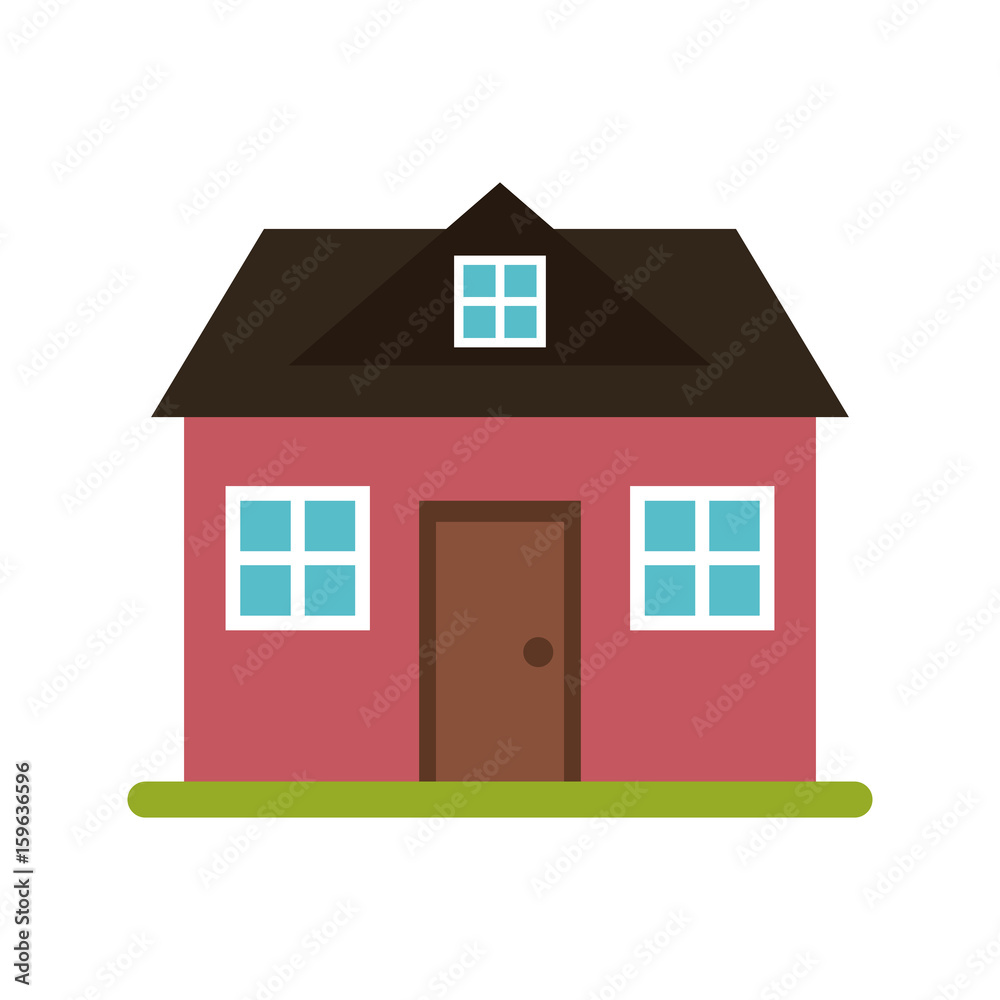 Facade house city icon vector design graphic illustration Facade house city icon vector design graphic illustration