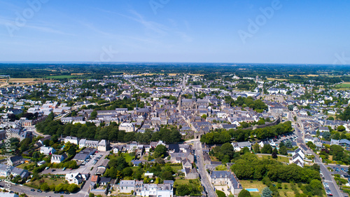 Fotografie Photographie aérienne de la ville fortifiée de Guérande en Loire Atlantique