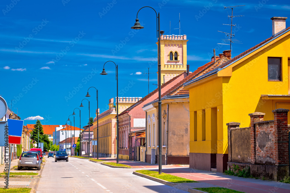 Obraz premium Colorful street of Koprivnica view