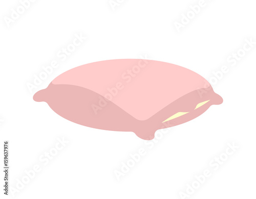 Pillow isolated. Bed linen in white background
