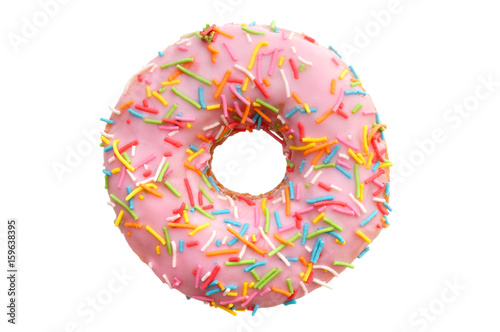 Single pink donut