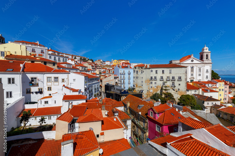 Lisbon. Aerial view of the city.